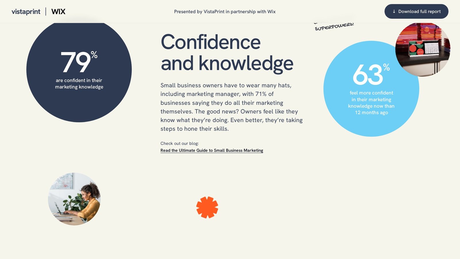 Landing — confidence bubbles