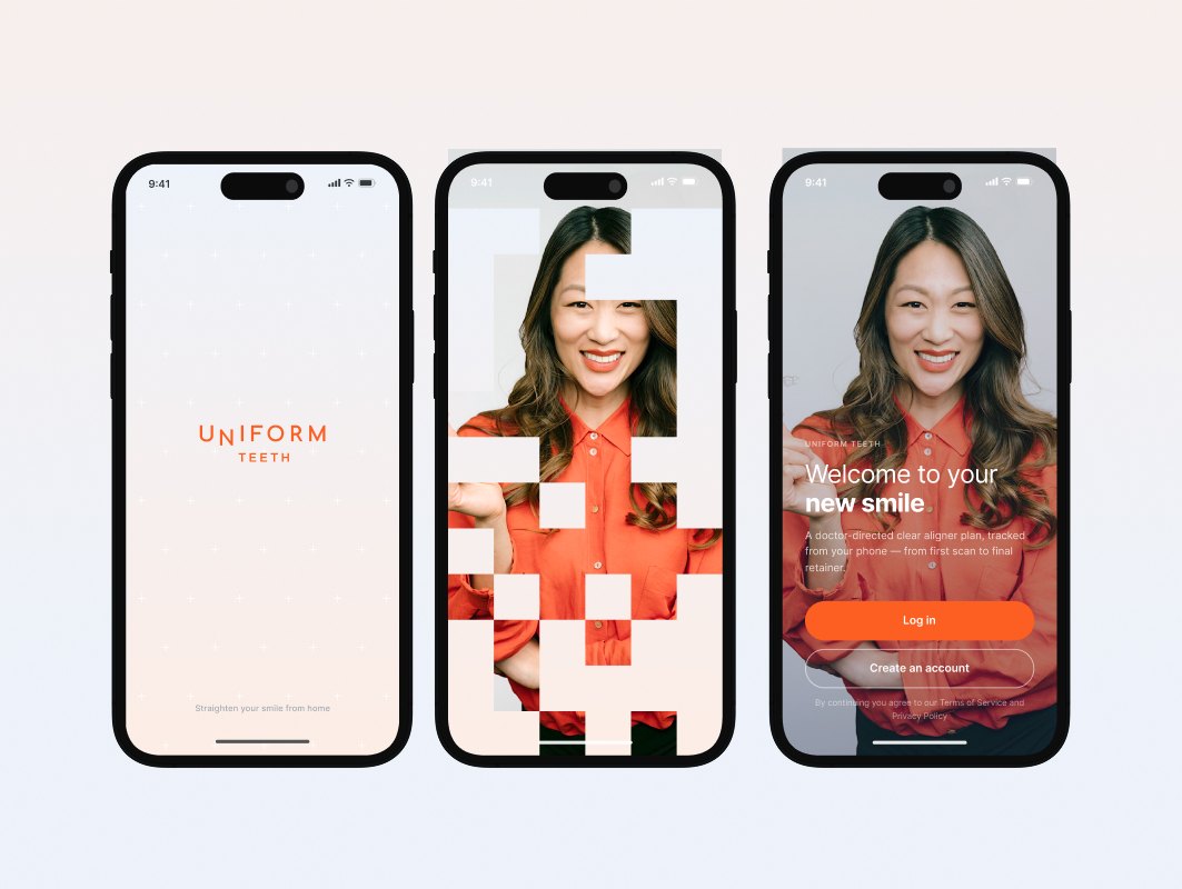 Uniform Teeth — Splash and welcome screens