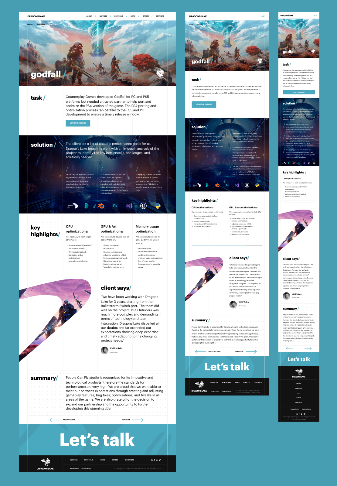 Dragons Lake — case study page