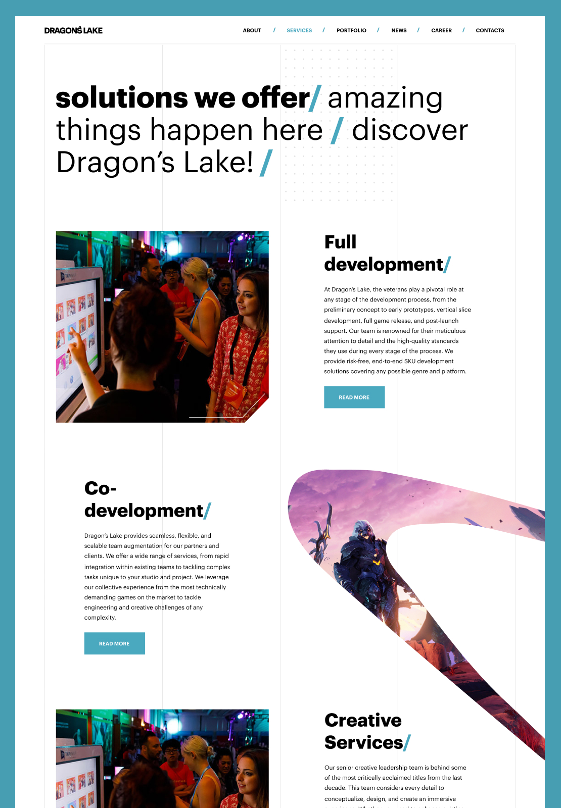 Services — what we do, a dedicated page per audience