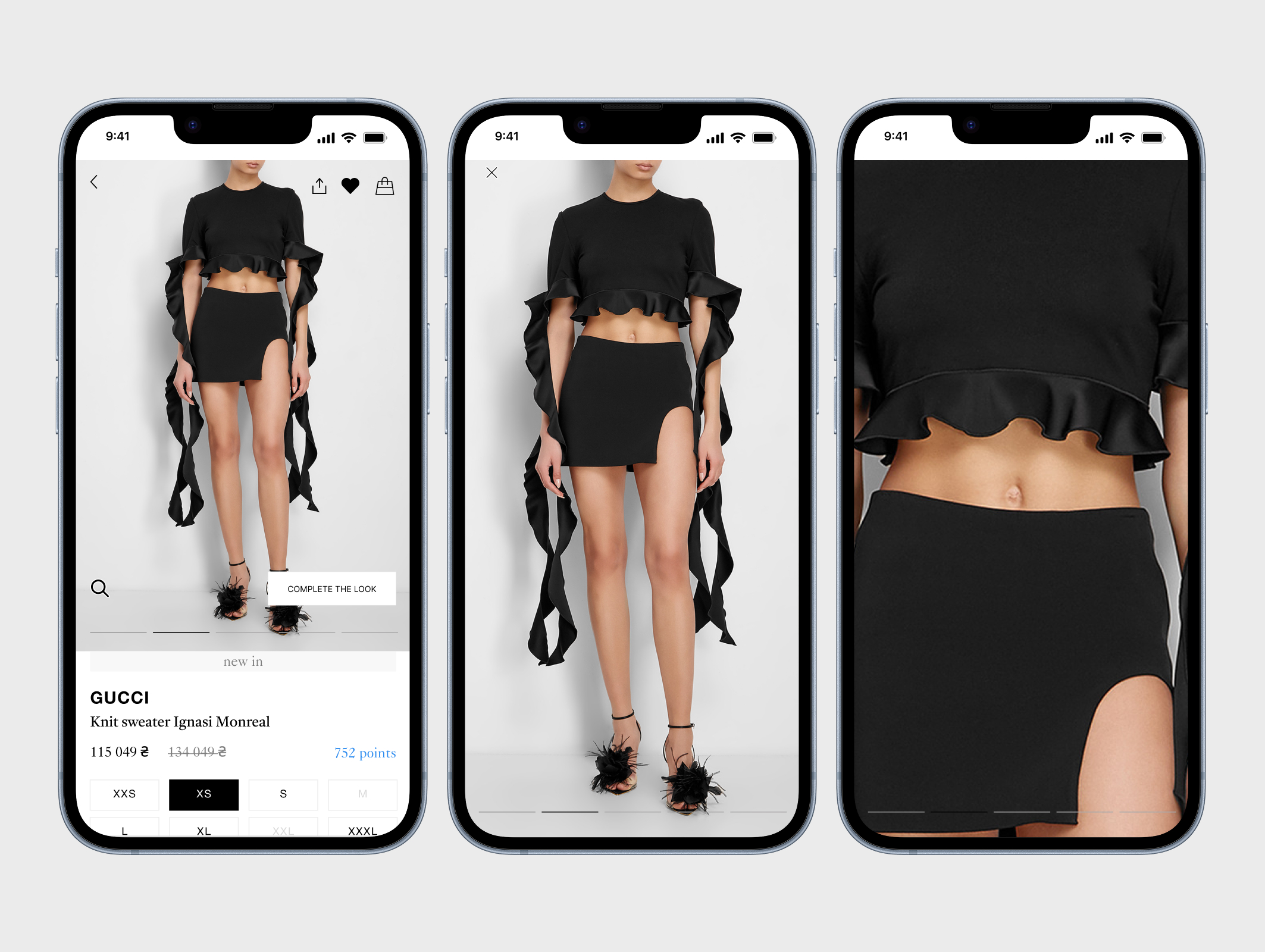 PDP aligned to web — size guide + sticky buy bar